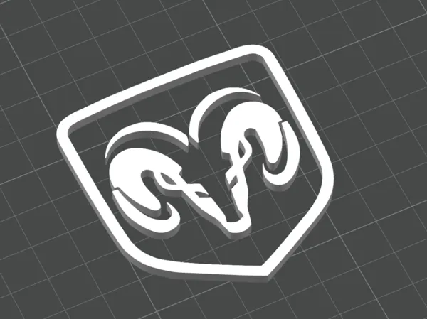 Logo Dodge Ram imprimé en 3D
