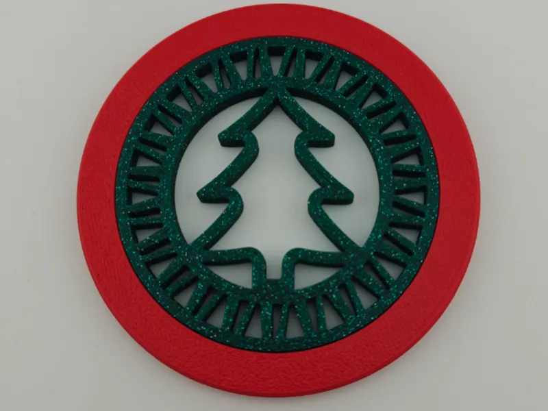 Coaster round christmas tree hollow