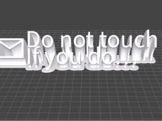 Do not touch sign