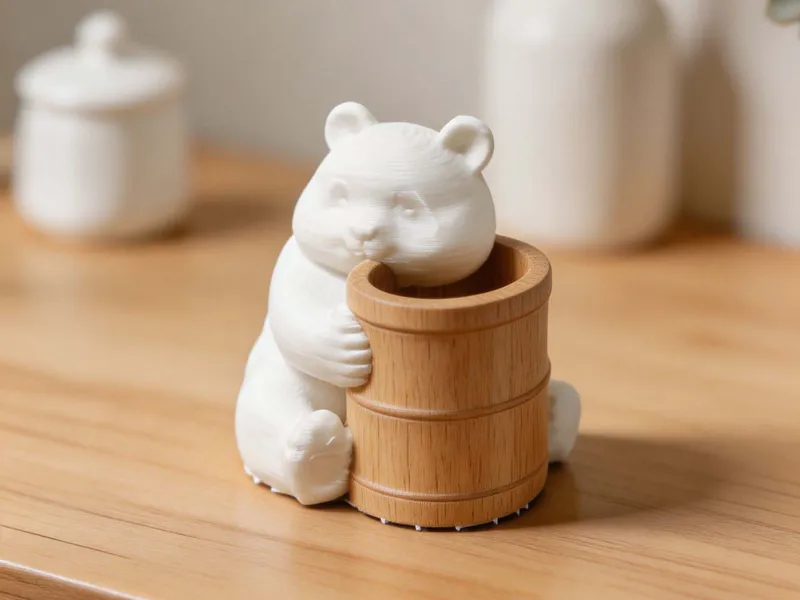 熊猫笔筒