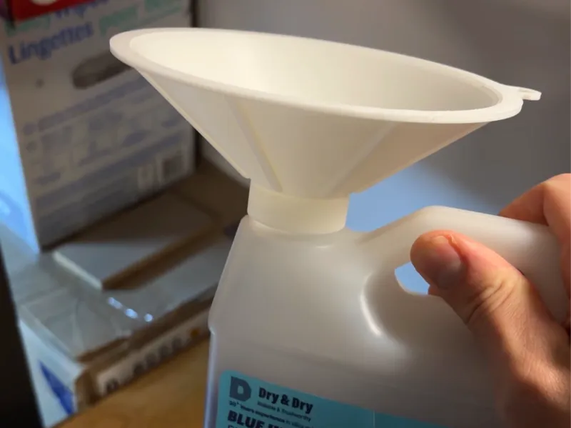 Dry & Dry 2lb Desiccant bottle threaded funnel