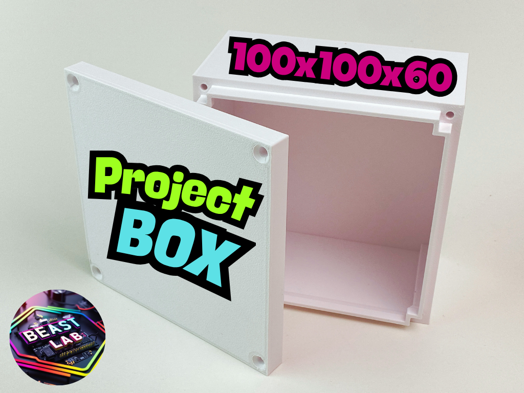 Adaptable Project Box 100x100x60mm DIY Enclosure