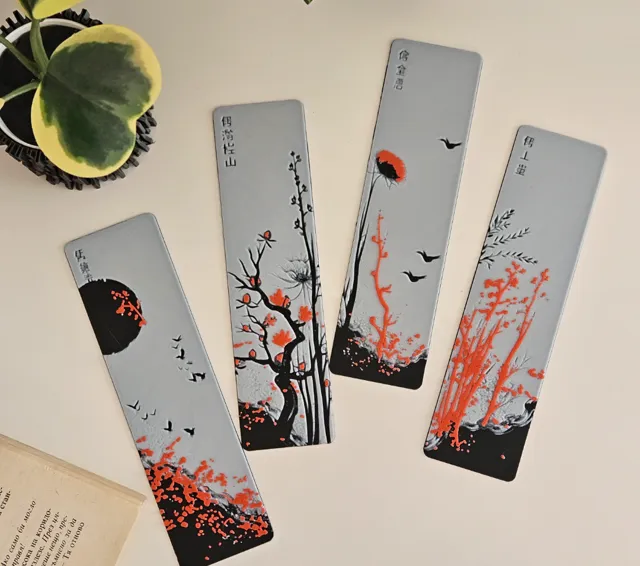 "Red Blossom" - Bookmarks Set