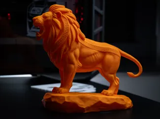 A roaring lion to scale