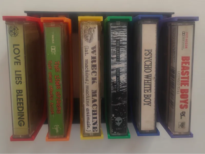 Wall-Mounted Rotating Cassette Holder Rolodex