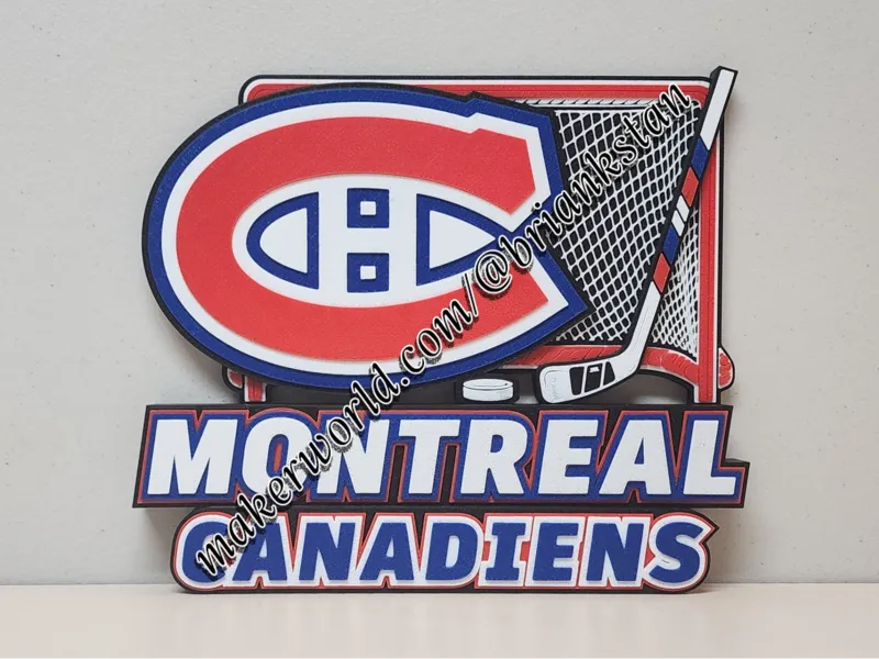 Montreal Canadiens Hockey Wall or Desk Display