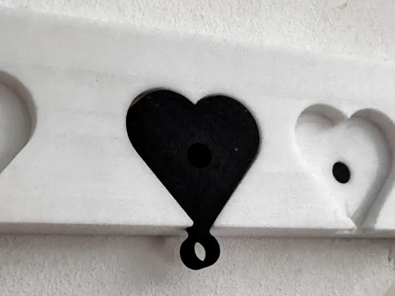 Heart Shaped Key Rack