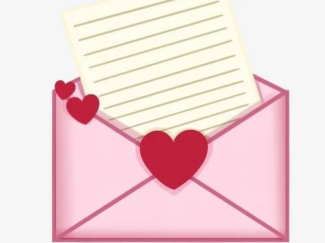 Cookie cutters envelop with letter and heart 