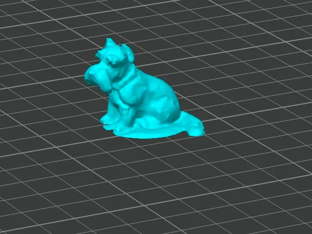 Sitting Schnauzer dog