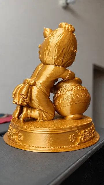 Letrero o emblema decorativo: Baby Krishna (Makhan Chor) — vista de referencia 3