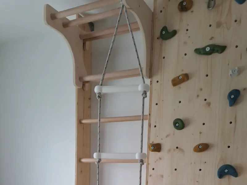 Kids Climbing Rope Ladder