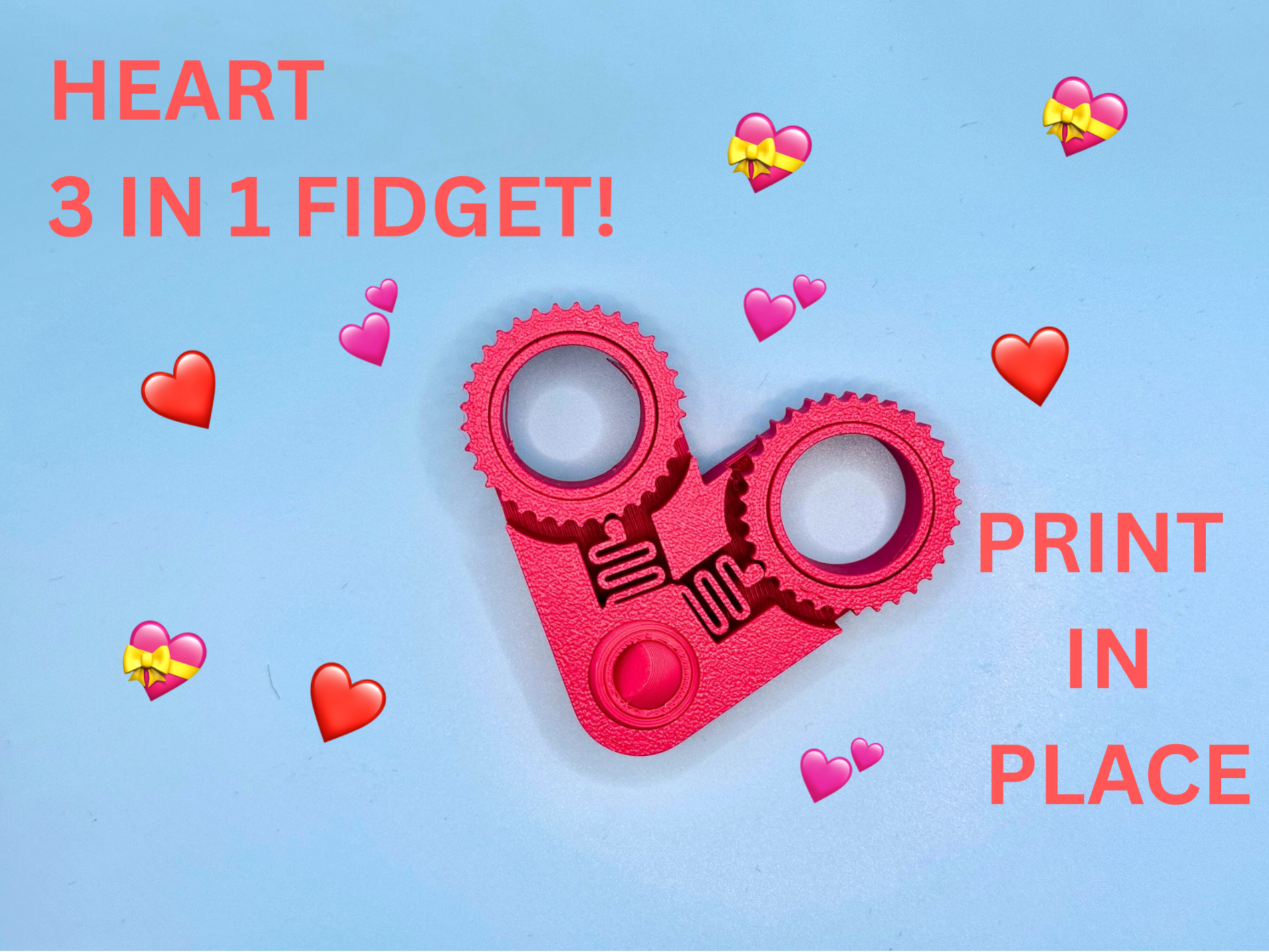 HEART SPINNER! 3 in 1 Fidget Print In Place!