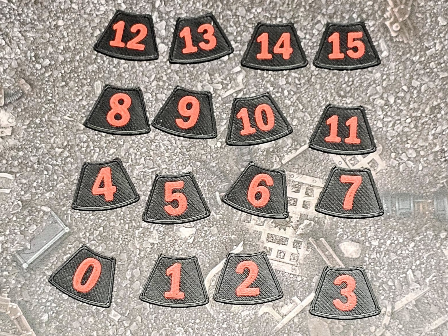 Killteam numbered tokens for wounds tracking