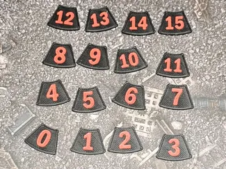 Killteam numbered tokens for wounds tracking