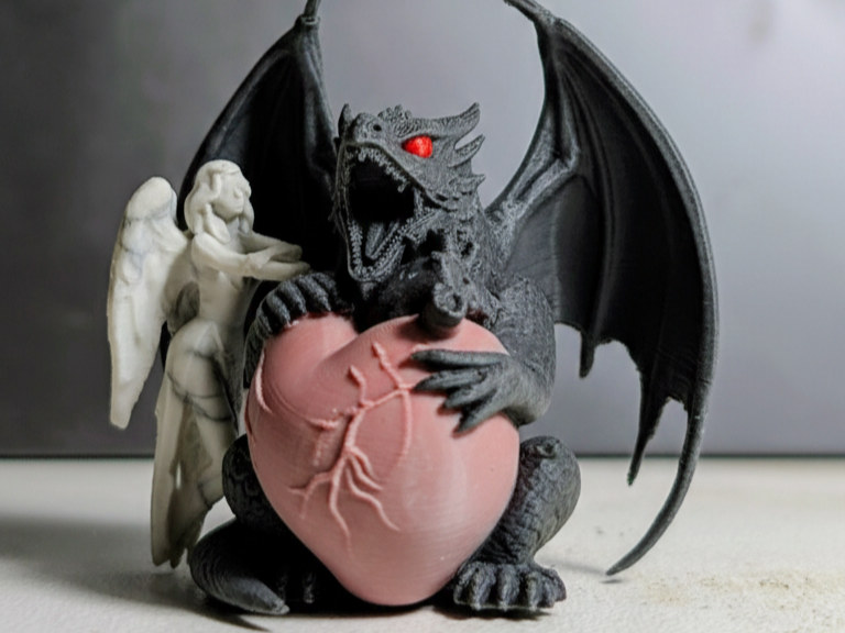 heart between angel and tempting devil