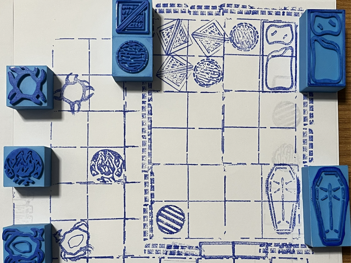 D&D Tile Dungeon Stamps (25mm) Set #4