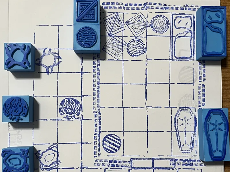 D&D Tile Dungeon Stamps (25mm) Set #4