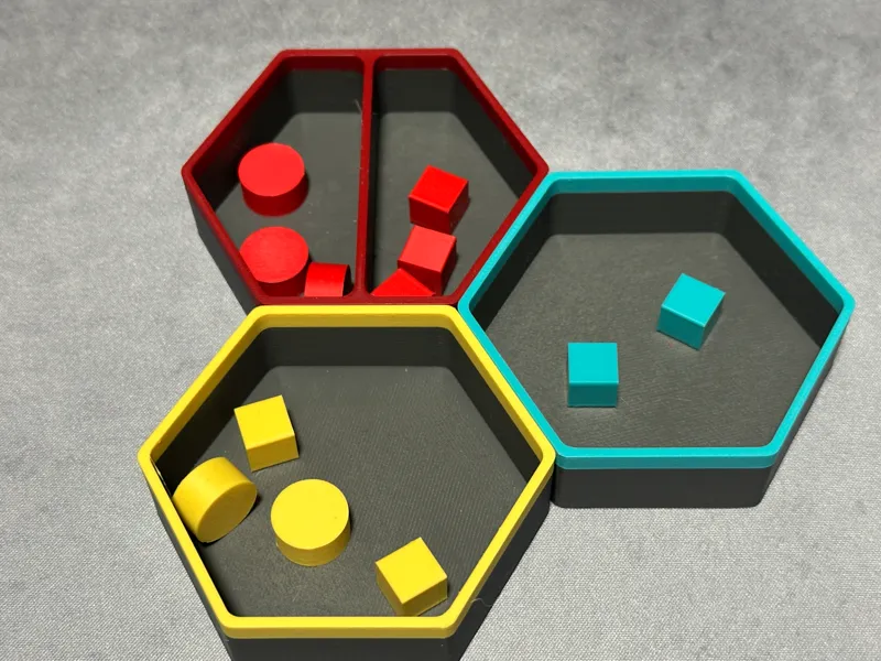 Hexagonal Boardgame token holders
