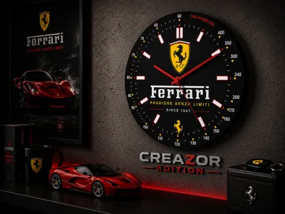 Interchangeable Wall Clock – Ferrari Edition