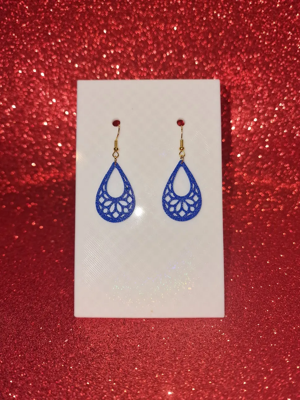 Mandala in a drop earrings view 2