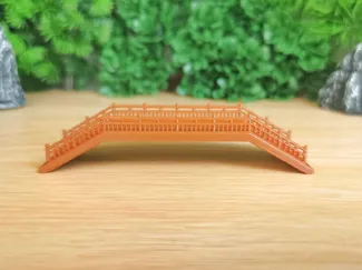 古风桥梁木拱桥古建筑摆件