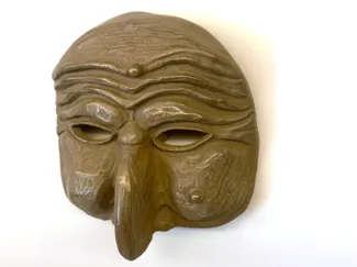 maschera di pucinella bronzo