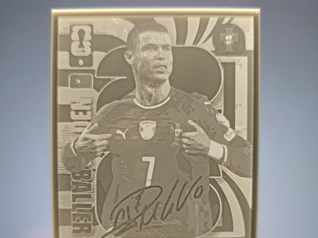 Cromo en 3D de Ronaldo golden (Album Panini 2026)