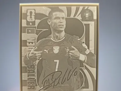 3D Sticker of Golden Ronaldo (Panini Album 2026)