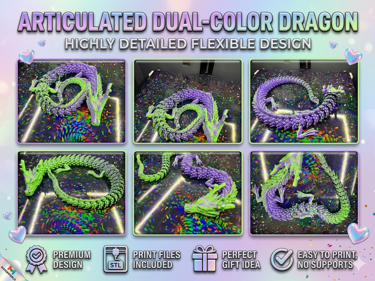 Dragon serpente Articulated  Fidget snodato Flexi 