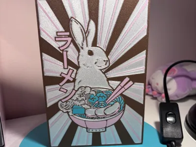 Japanese Rabbit Ramen Light Box