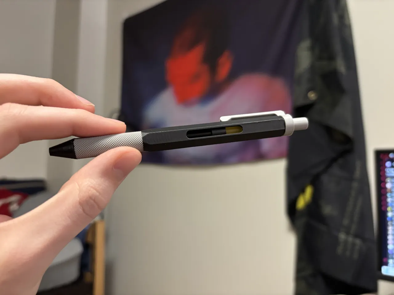 3D Printed Click Pen view 3