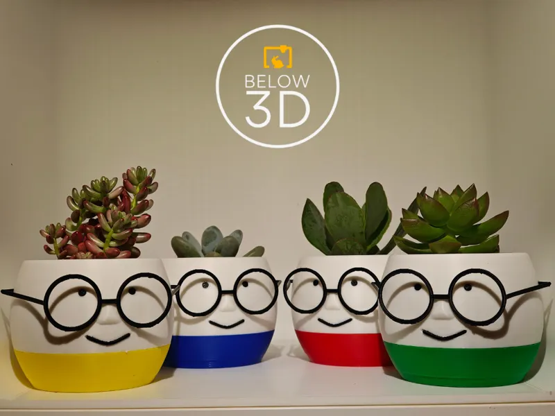 Mini Planter with glasses