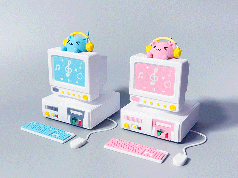 Miniatura 2 do modelo 3D 《喵喵小憩机》-解压电脑猫猫，可按压