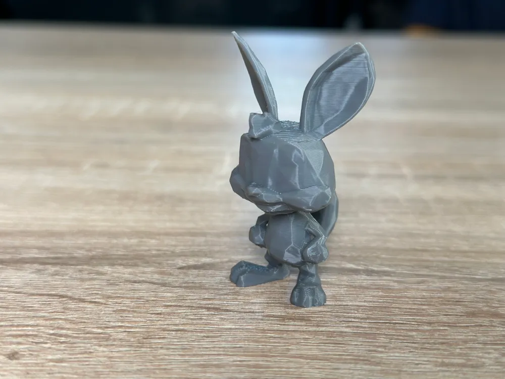 Poly Face Rabbit Cute rabbit and low poly version by 3Dcrabi - MakerWorld
