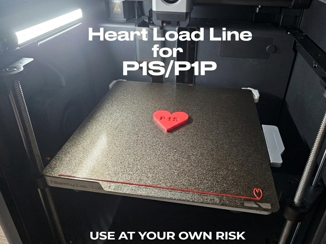 Heart Load Line for Bambu P1S / P1P