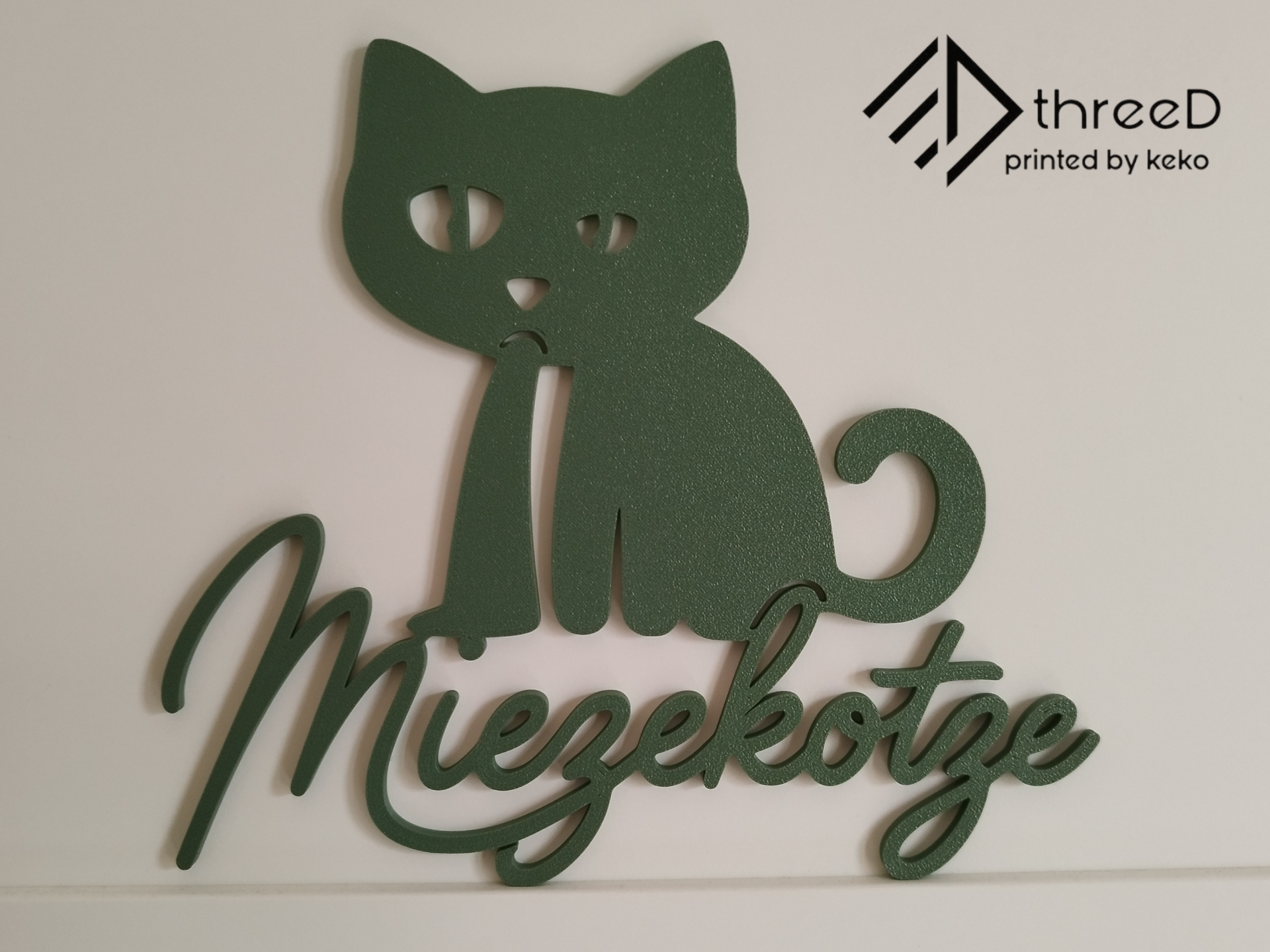 Miezekotze Cat Wall Sign