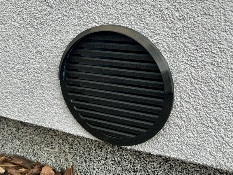 Ventilation grille with roof 150mm