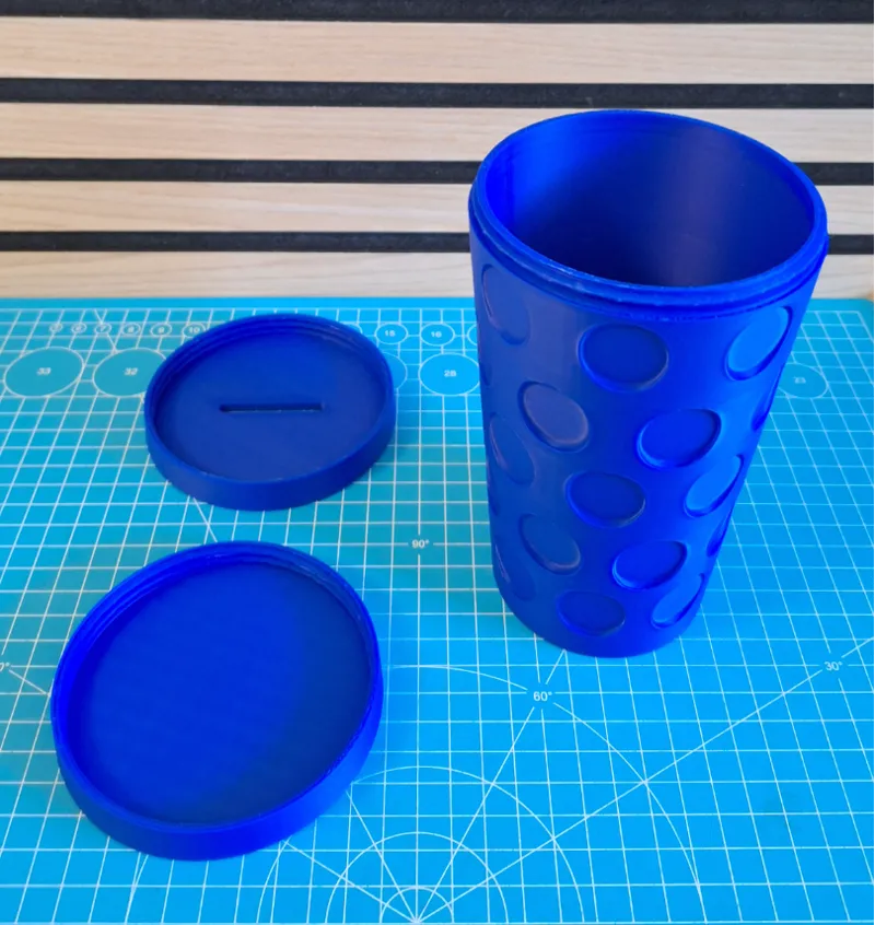 Dubbeglas Spardose und Transportbox