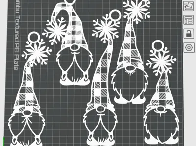 Christmas Gnome Bauble 5-pack