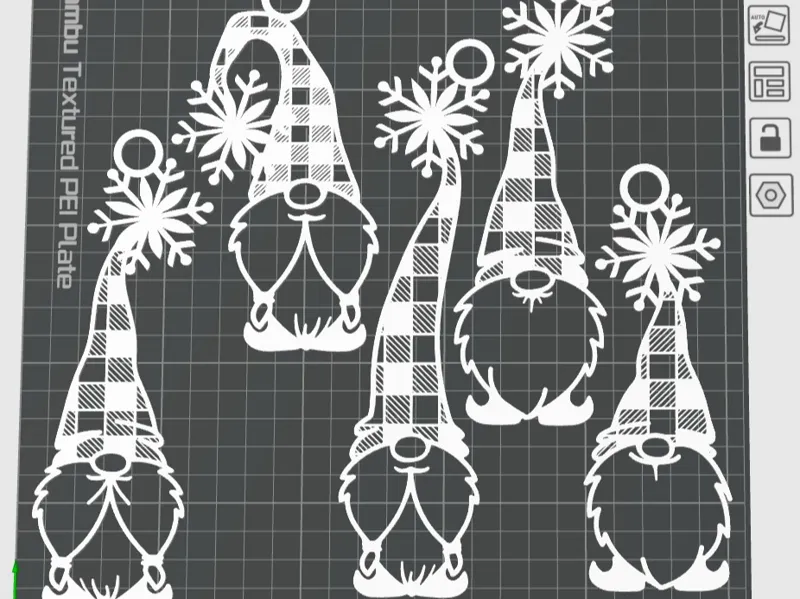 Boule de Noël Gnome de Noël pack de 5