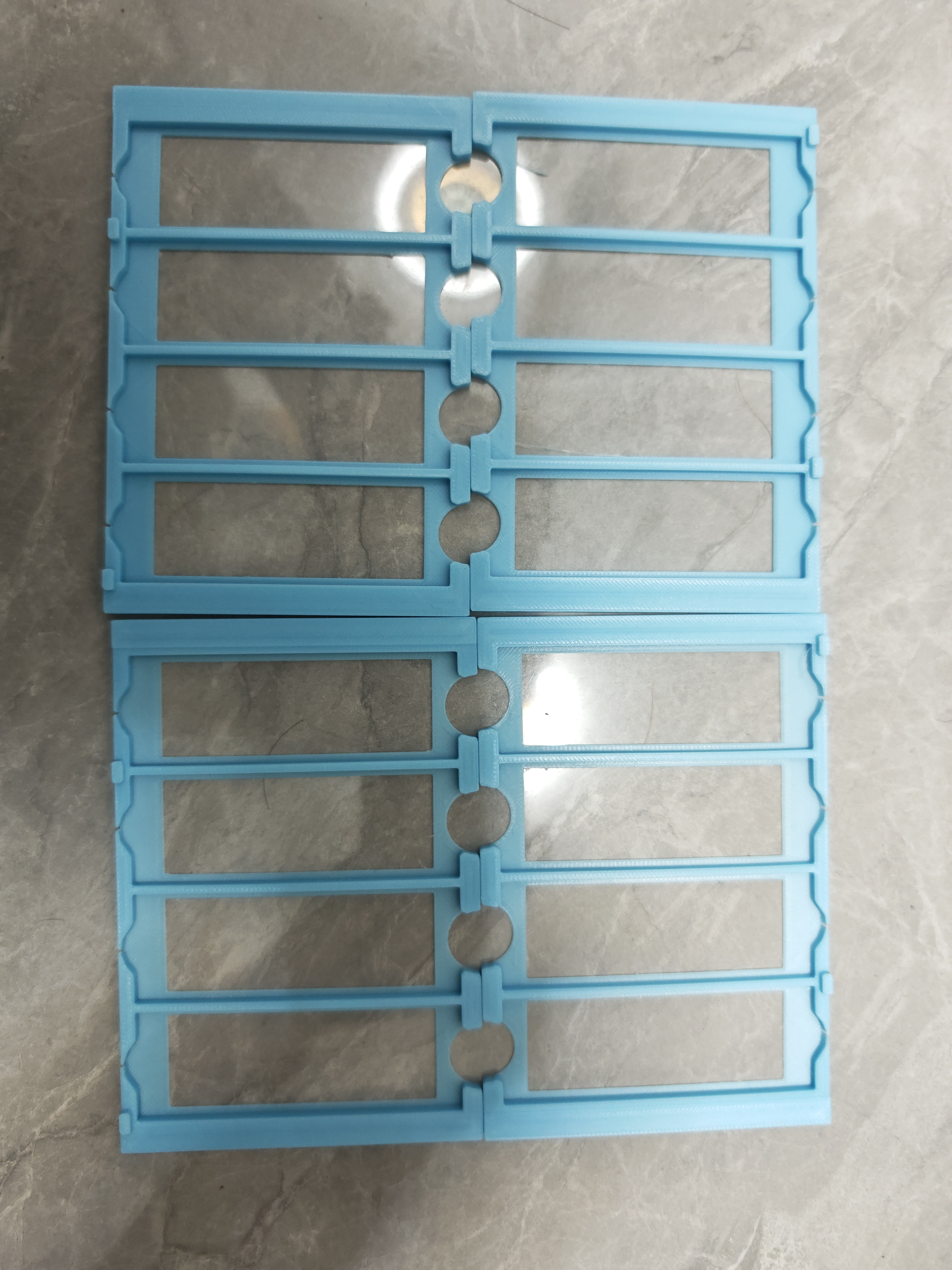 Miniatura 2 do modelo 3D 显微镜4片位架（microscope mounting frame slides holder)