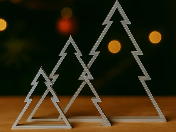 Trio de sapins de Noël minimalistes