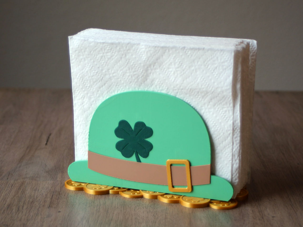 Leprechaun Hat Napkin Holder with Coin Base