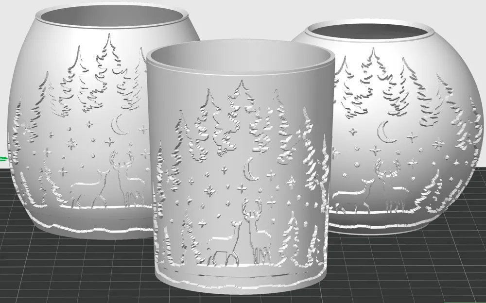 Tealight Christmas Deer lamp_3 by msprint MakerWorld: Download Free 3D ...