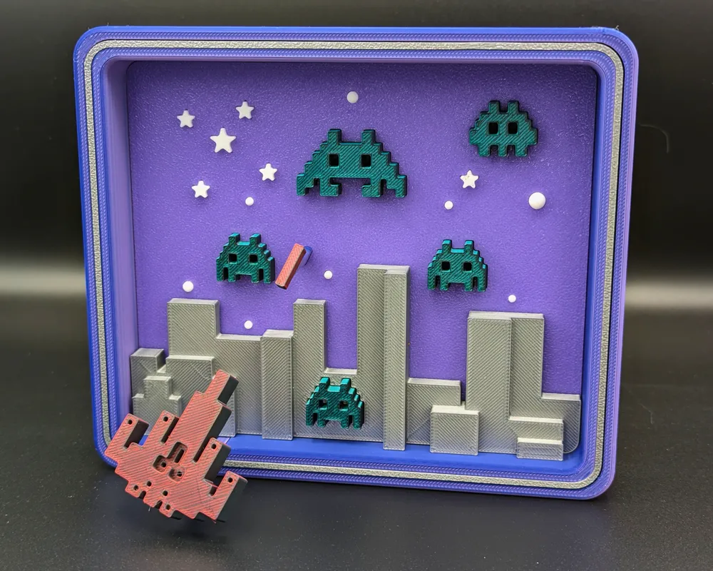 Space Invaders Diorama by Blubdiwub MakerWorld: Download Free 3D Models