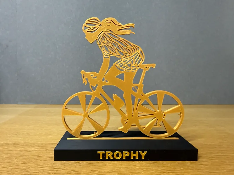 Cycling with 5 spokes Female Trophy