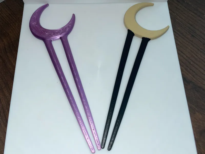 Crescent Moon Hair Pins