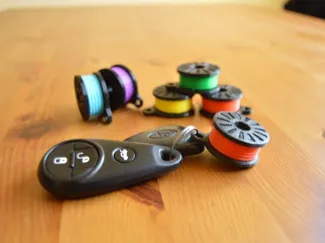 Retro Filament Spool Keychain