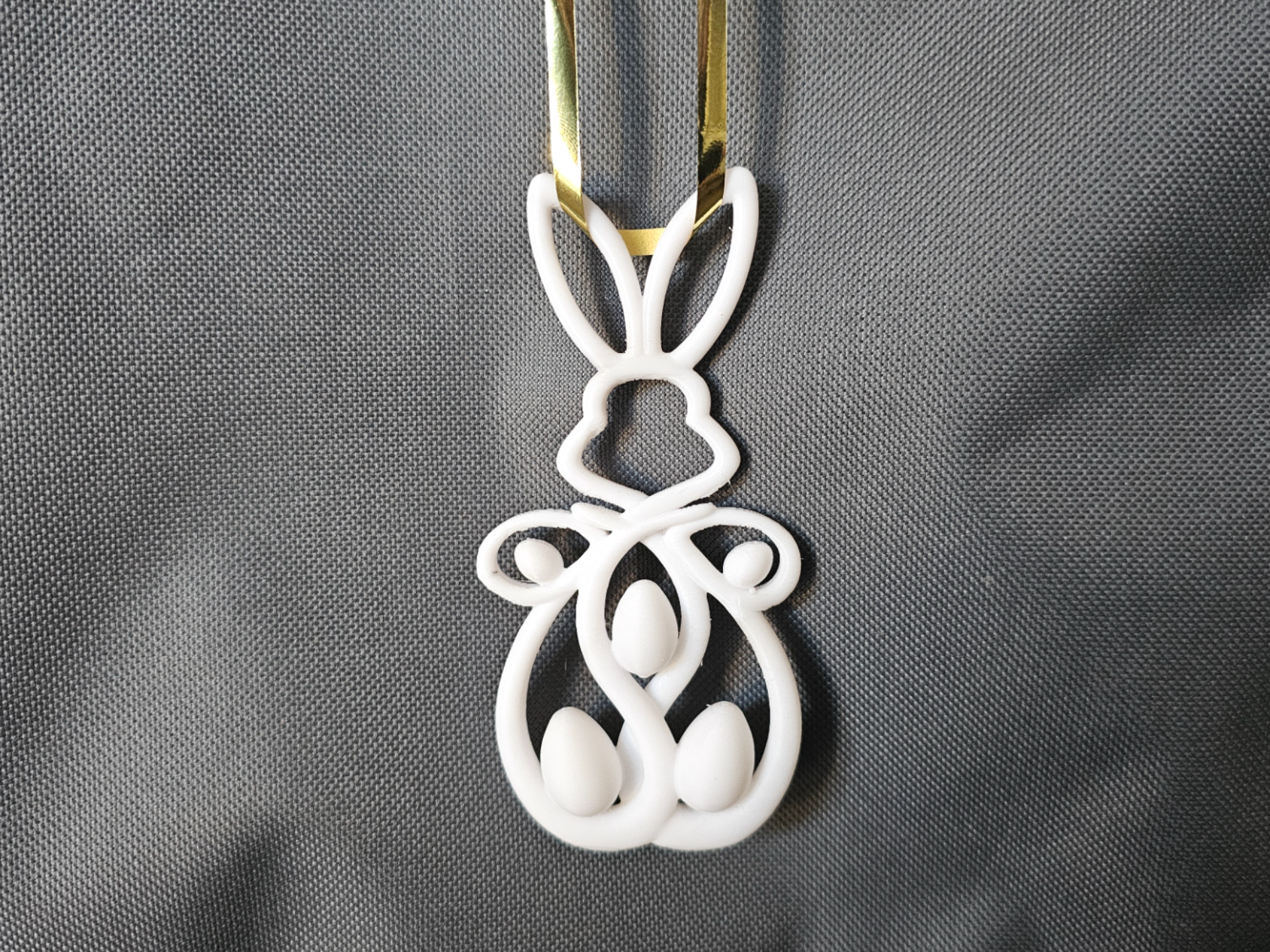 Easter Harmony: Minimalist Bunny Ornament