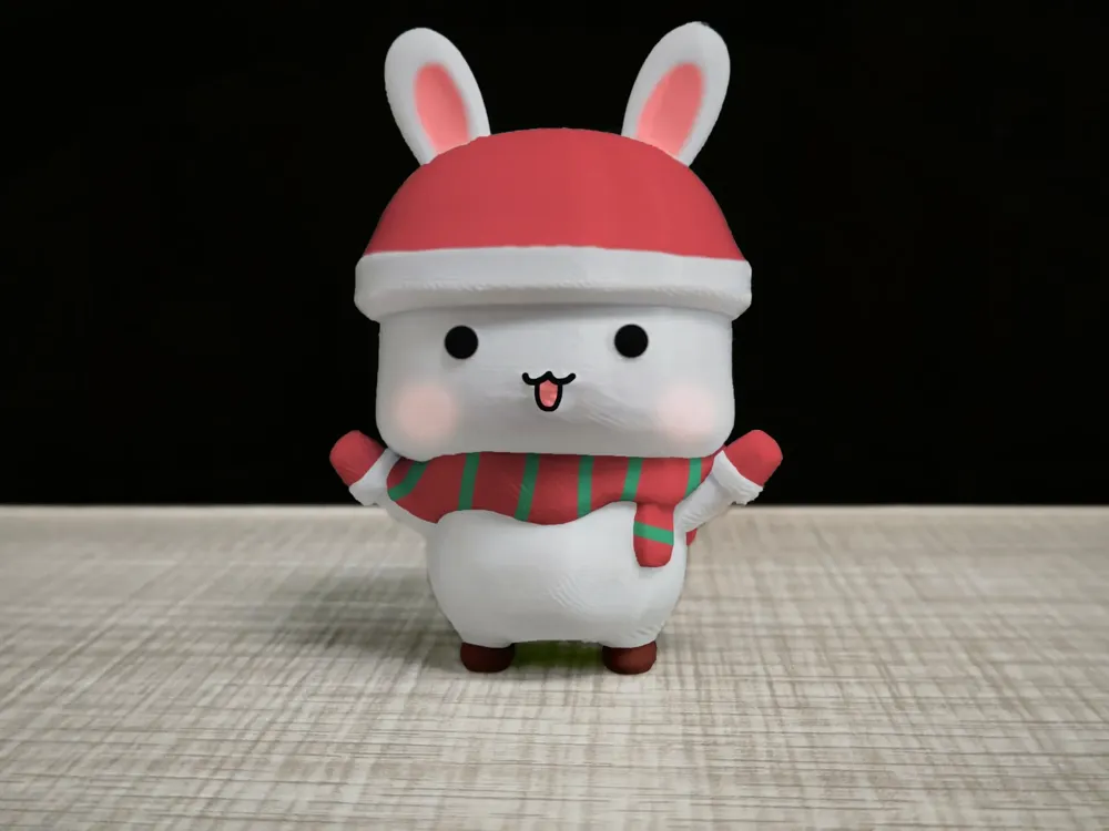 Couple Bear Series - Yi Er Wearing a Rabbit Christmas Hat by J.Z.D ...